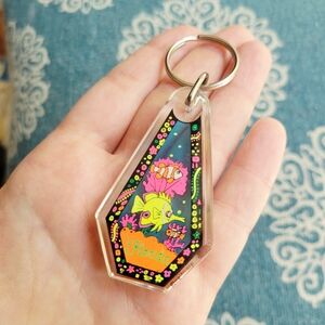 Vintage Neon Fish Florida Keychain